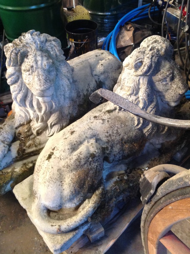 Pair Of Stone Lions